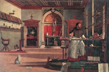  Carpaccio Canvas - Vision of St Augustin Vittore Carpaccio